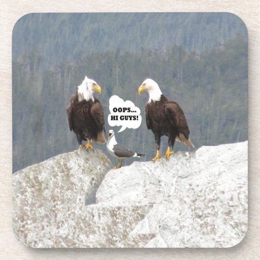 Funny Eagles en Seagull Onderzetter (Voorkant)