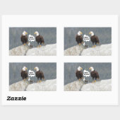 Funny Eagles en Seagull Rechthoekige Sticker (Vel)
