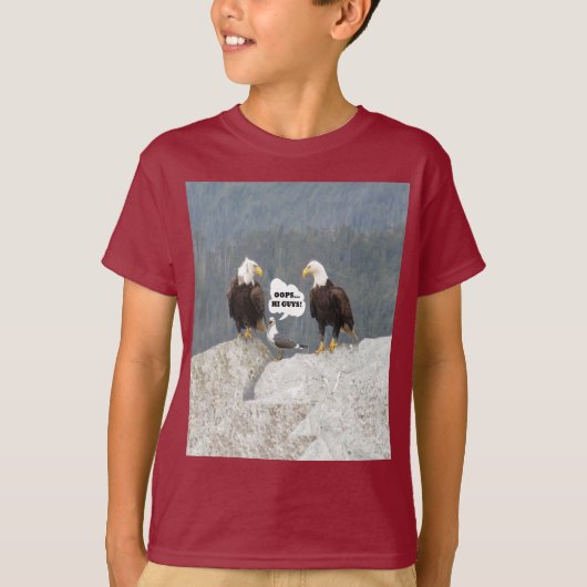 Funny Eagles en Seagull T-shirt (Voorkant)