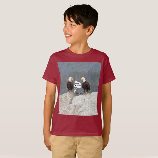 Funny Eagles en Seagull T-shirt (Voorkant volledig)
