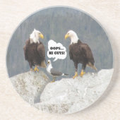 Funny Eagles en Seagull Zandsteen Onderzetter (Voorkant)