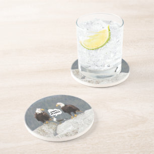 Funny Eagles en Seagull Zandsteen Onderzetter