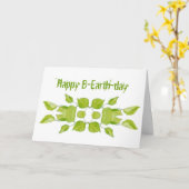 Funny Earth Day apr 22, Birthday, 100 % gerecycled Kaart (Gele Bloem)