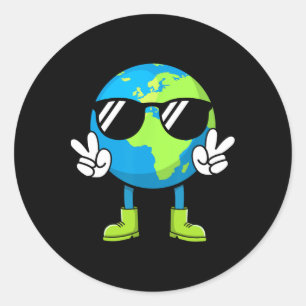 Funny Earth Day Everyday Earth Day Vrouwen Meisjes Ronde Sticker