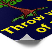 Funny Earth Day Save the Trees Lightning Humor Poster (Hoek)