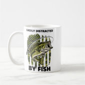 Funny Easily Distracted By Camo B Fish American Fl Koffiemok (Links)