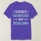 Funny Easily Distracted Sculling T-shirt (Design voorkant)