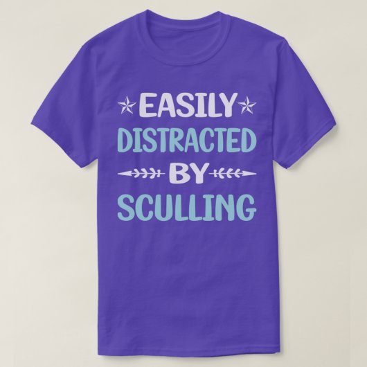 Funny Easily Distracted Sculling T-shirt (Design voorkant)