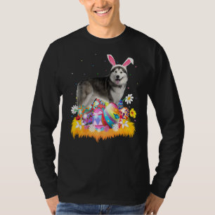 Funny Easter Alaskan Malamute Dog Paassund T-shirt