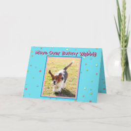Funny Easter Basset Hound on Easter Card Feestdagen Kaart