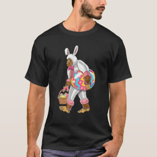 Funny Easter Bigfoot Sasquatch With Bunny Ears Cos T-shirt