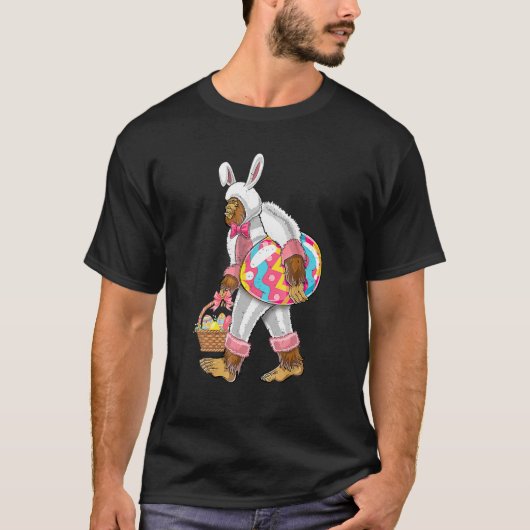 Funny Easter Bigfoot Sasquatch With Bunny Ears Cos T-shirt (Voorkant)