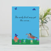 Funny Easter Bird Pun Flat Holiday Card Feestdagenkaart (Staand voorkant)
