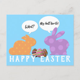 Funny Easter Bunnies Illustration Greeting Briefkaart