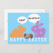 Funny Easter Bunnies Illustration Greeting Briefkaart (Voorkant / Achterkant)