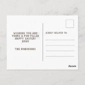 Funny Easter Bunnies Illustration Greeting Briefkaart (Achterkant)