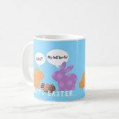 Funny Easter Bunnies Illustration Koffiemok (Voorkant links)