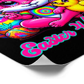 Funny Easter Bunny Chick Smoking Poster (Hoek)