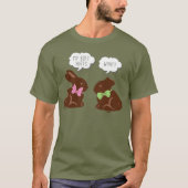 Funny Easter Bunny Chocolate T-Shirt (Voorkant)