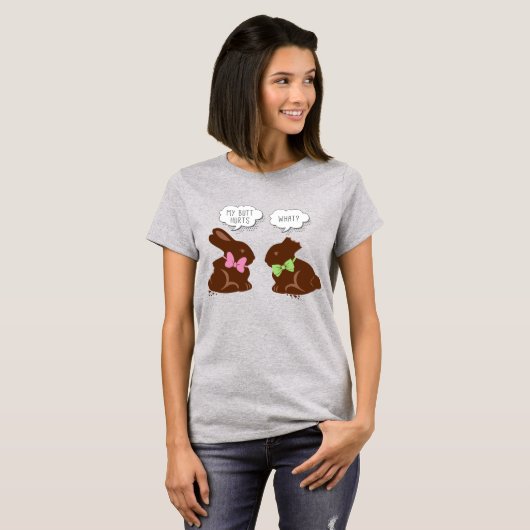 Funny Easter Bunny Chocolate T-shirt (Voorkant volledig)
