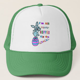 Funny Easter Bunny Cracked Egg Humor Trucker Pet