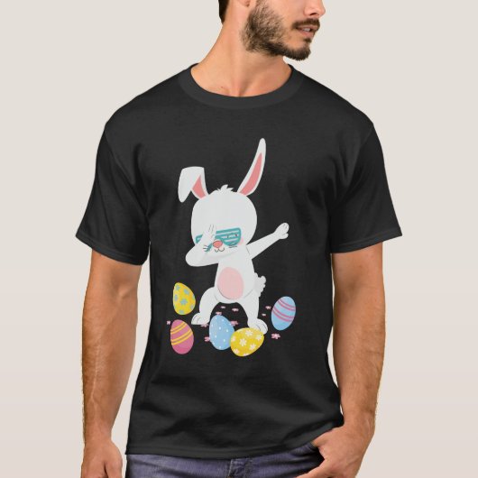 Funny Easter Bunny Dabbing T-Shirt child gift (Voorkant)
