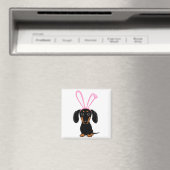 Funny Easter Bunny Dog Black And Tan Dachshund T S Magneet (Insitu (Vaatwasser))