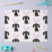 Funny Easter Bunny Dog Black en Tan Dachshund Tissuepapier (Craft)