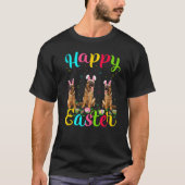 Funny Easter Bunny German Shepherd Dog Happy E T-shirt (Voorkant)