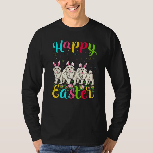 Funny Easter Bunny Great Pyrenees Dog Happy Ea T-shirt (Voorkant)