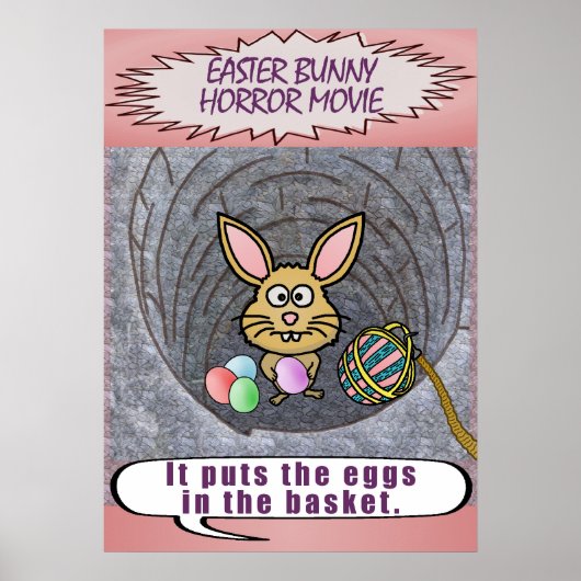 Funny Easter Bunny Horror Movie Poster (Voorkant)