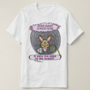 Funny Easter Bunny Horror Movie T-shirt