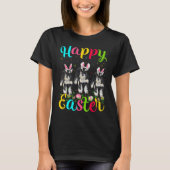 Funny Easter Bunny Miniature Schnauzer Dog Hap T-shirt (Voorkant)