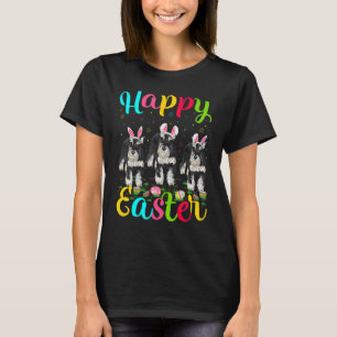 Funny Easter Bunny Miniature Schnauzer Dog Hap T-shirt