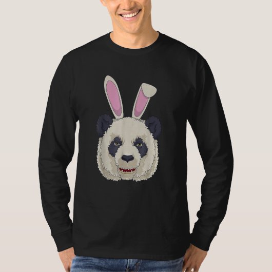 Funny Easter Bunny Panda Beer Cute Rabbit Ears T-shirt (Voorkant)
