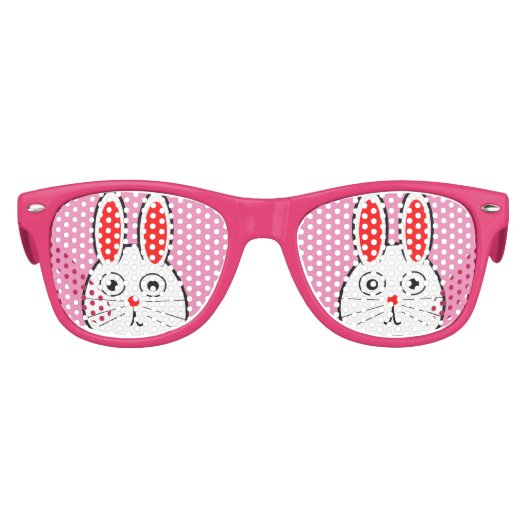 Funny Easter Bunny Pink Cute Kinder Zonnebril (Voorkant)