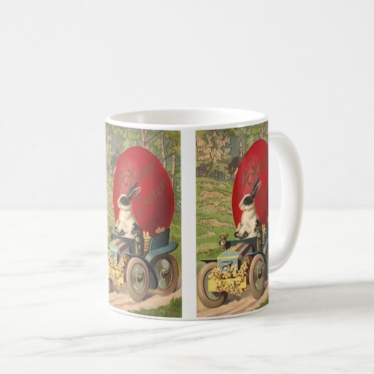 Funny Easter, Bunny Rabbit Egg Automobile Koffiemok (Voorkant rechts)