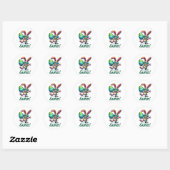 Funny Easter Bunny Ronde Sticker (Vel)