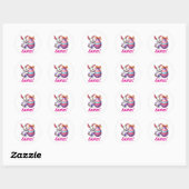 Funny Easter Bunny Ronde Sticker (Vel)