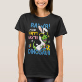 Funny Easter Bunny Saurus Rex Kids Dinosaur Easter T-shirt (Voorkant)