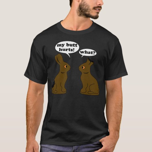 Funny Easter Bunny T-shirt (Voorkant)