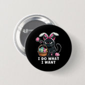 Funny Easter Cat Easter Bysket Stuffers Mannen Vro Ronde Button 5,7 Cm (Voorkant /achterkant)