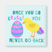 Funny Easter Chick Egg Humor Cartoon Magneet (Voorkant)