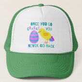 Funny Easter Chick Egg Humor Cartoon Trucker Pet (Voorkant)