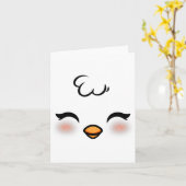 Funny Easter Chick Gezicht Kostuum Halloween Boys Kaart (Gele Bloem)