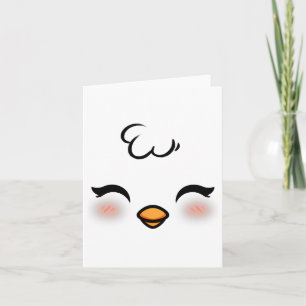 Funny Easter Chick Gezicht Kostuum Halloween Boys Kaart