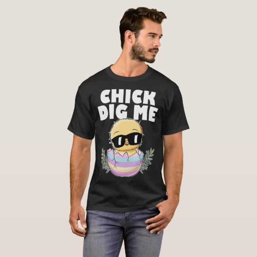 Funny Easter Chicken Dig me Mannen Kind Love chi T-shirt (Voorkant volledig)