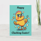 Funny Easter Chicken Kaart (Voorkant)