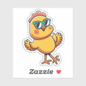 Funny Easter Chicken Sticker (Vel)