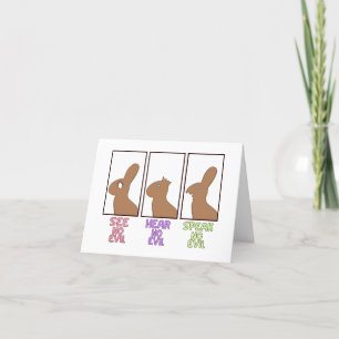 Funny Easter Chocolate Bunnies Feestdagen Kaart